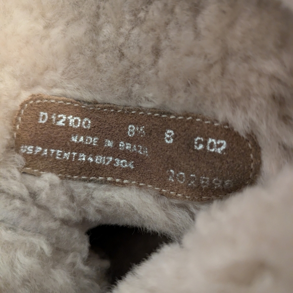 Cole Haan Nike Air Beige suede leather faux fur boots with laces - Picture 6 of 7